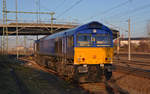 266 036 der BRLL wartete am 18.12.17 in Bitterfeld auf neue Einsätze.