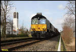 Class 66 mit Schrottzug zur Georgsmarienhütte.