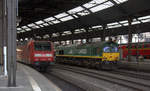 Ein Nachschuss von der Class 66 PB17 von der Rurtalbahn-Cargo kommt als Lokzug aus Düren(D) nach Aachen-West(D) und  kamm aus Richtung Düren,Langerwehe,Eschweiler-Hbf,Stolberg-Hbf(Rheinland)Aachen-Eilendorf,Aachen-Rothe-Erde und fuhr durch Aachen-Hbf in Richtung Aachen-Schanz,Aachen-West. 
Aufgenommen vom Bahnsteig 6 vom Aachen-Hbf. 
Bei Sonne und Wolken am Nachmittag vom 30.8.2018.