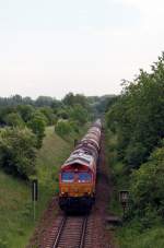 DE 672 (HGK, Transpetrol) mit einem Kesselzug vor Mhldorf (25.05.2007)