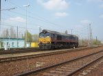 Class 66 29003 der Heavy Haul Power fhrt als Schublok an den  Kohlependel Profen - Chemnitz / Kchwald 19.04.2010