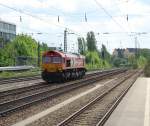 Neben der 213 kam auch noch eine Class 66 der HGK am 25.5.2010 am Heimeranplatz vorbei.