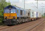 6612 der ERS Railways mit Containerzug in Porz Wahn am 10.06.2011 