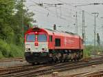 Class66 PB12 von Crossrail im neuen rot/weien Outfit am 09.09.2011 in Aachen West.