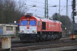 Die Class 66 DE6310  Griet  von Crossrail fhrt als Lokzug aus Aachen-West nach Montzen(B) am 30.12.2011.
