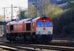 Die Class 66 DE6311   Hanna  von Crossrail  kommt als Lokzug aus Montzen(B) und fhrt in Aachen-West ein am 25.3.2012.