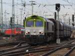 266 016 von Captrain zieht am 13.12.2012 einen Kohlenleerzug aus Aachen West nach Belgien.