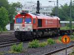  Hanna  von Crossrail, DE6314 (266 284-9), mit einem Containerzug von Kln kommend bei der Einfahrt am 06.06.2013 in Aachen West.