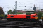 Die Class 66 DE6313 von Crossrail steht in Aachen-West.