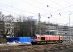 Die Class 66 DE6311  Hanna   von Crossrail  rangiert in Aachen-West.
 Aufgenommen vom Bahnsteig in Aachen-West bei schönem Frühlingswetter am 7.3.2015.