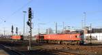 Die Class 66 DE6312  Alix  von Crossrail rangiert in Aachen-West. Aufgenommen vom Bahnsteig in Aachen-West. Bei tollem Frühlingswetter am Nachmittag vom 12.3.2015.