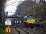 Ein Nachschuss von der Class 66 V266/PB10 von der Rurtalbahn-Cargo kommt als Lokzug aus Aachen-West nach Sittard(NL) und fuhr durch Kohlscheid in Richtung Herzogenrath.