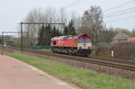 DE6302  Federica  von Crossrail begegnete mir am 02/04/2016 in Hoeselt, wo sie solo Richtung Visé dieselte.