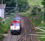 Die Class 66 DE6308  Anja  von Crossrail kommt die Gemmenicher-Rampe hochgefahren und fährt als Lokzug aus Aachen-West nach Montzen-Gare(B) und fährt gleich in den Gemmenicher-Tunnel hinein.