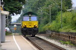 Die Class 66 PB20 von Railtraxx kommt als Lokzug aus Duisburg-Rheinhausen nac Aachen-West und fährt die Kohlscheider-Rampe hoch aus Richtung Herzogenrath und fährt durch Kohlscheid in