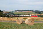 Zementleerzug aus Regensburg Hafen nach Rüdersdorf bei Berlin mit 143 und Class 66, Aufgenommen am 04.09.2016