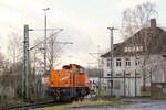MKB 271 001 (Northrail-Leihlok, mittlerweile für ein anderes Unternehmen unterwegs) // Minden (Westfalen); Gleisanschluss der DB Systemtechnik // 21. Februar 2014