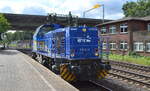 EVB - Eisenbahnen und Verkehrsbetriebe Elbe-Weser GmbH, Zeven [D] mit  271 019  [NVR-Nummer: 92 80 1271 019-2 D-EVB] am 25.08.21 Bf. Hamburg-Harburg. 