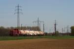 MaK G1000BB der Chemion mit einem Kesselwagenzug in Neuss-Weienberg am 03.04.2011