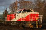 Die D2 (271 027) der Managemant fr Hafen und Makrt Frankfurt,kurz HFM,am 9.12.11 bei der Durchfahrt durch Ratingen-Lintorf.