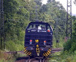 Ein Nachschuss auf eine Rangierlok von MRCE kam als Lokzug aus Köln-Kalk nach Süden und fuhr in Richtung Koblenz.