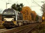 Ein freundlicher TF der Rurtalbahn kmpft sich mit seiner MAK 2000 und einem Stahlzug am Haken die Rampe von Aachen West zum Gemmenicher Tunnel hoch.