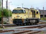 Vossloh 2000 BB mit symetrischem Fhrerhaus im Bereich der Drehscheibe der Westflischen Landeseisenbahn (WLE) in Lippstadt