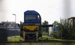 Eine Vossloh Dieselok G 2000 BB steht im Bombardier-Werk in Aachen Und Das Bild wurde durch den Zaun von der Liebigstraße aus gemacht bei tollem Herbstwetter am Mittag vom 26.10.2014.