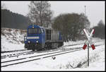 Lok 273004-2 ATLU ex RBH 903 rangiert am 7.2.2017 am westlichen Ende des Werkbahnhofes in Georgsmarienhütte.