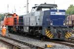 Rangierfahrt in Gladbeck RBH 834 und 830. 11.07.2011