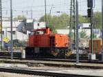 Vossloh G1206 BB am 24.04.15 in Mannheim Hbf Gleisvorfeld mit Zoom vom Bahnsteig aus gemacht 