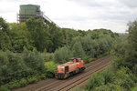 Am Fuße der Halte Beckstraße in Bottrop wurde RBH 810 fotografiert.