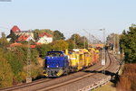 275 022-2 und 212 192-9 mit einem Bauzug bei Eutingen 16.10.16