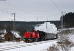 AVG 462 und 58 311 mit dem DPE ***** (St.Georgen(Schwarzw)-Karlsruhe Hbf) bei St.Georgen 7.1.17