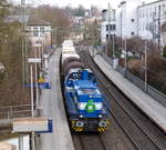 G 1700 BB kommt mit zwei Kessel und Containerwagen aus Wegberg-Wildenrath(D)  nach Aachen-Nord-Talbot(D)  und kommt aus Richtung