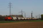 MaK G1700 der Neusser Eisenbahn mit einem Kesselwagenzug in Neuss-Weienberg am 03.04.2011