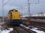 Die G1700 bei der Ausfahrt aus dem Cargo-Bahnhof Rostock-Seehafen mit unbekannten Ziel.Aufgenommen am 11.03.06 am Hp Rostock-Dierkow