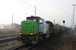 V 1700.02 (277 102) SETG mit leerem Holzzug am 14.12.2013 in Rathenow