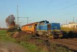 V2302   MWB/EVB  mit Vossloh Highspeed Grinder bei Porz Wahn am 21.11.2014 