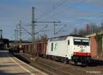 285 103-8 der ITL brummt am 19.03.11 mit einem Schrottzug durch Hamburg-Harburg Richtung Rangierbahnhof Maschen.