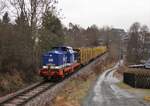 159 233 (raildox) fuhr am 04.02.22 mit einem Holzzug durch Leutenberg nach Blankenstein.
Am Zugschluß war 293 002. Diese war nach dem Richtungswechsel in Wurzbach, in Lobenstein vorn.