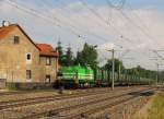 EB 22  Lisa 2  mit leeren Mllwagen von Grokorbetha nach Grfenroda, am 02.07.2013 in Erfurt Bischleben.