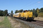 293 010-5 BahnbauGruppe mit Begleitwagen bei Woltorf am 30.08.2016