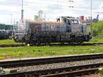 hrs mit Vossloh Lok 92 80 4185 026-6 D-HSR bei Rangier arbeiten in der Hohe Schaar. 14.05.2019  REV 29.03.2019