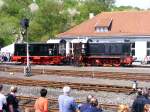 Zwei Dieselloks der DR-Baureihe V36 im Eisenbahnmuseum Bochum-Dalhausen am 19.