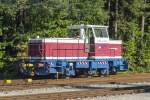 Frisch lakiert präsentiert sich Lok 6  Peter  der InfraServ Gendorf im Bahnhof Kastl (Oberbayern) am 17.09.2014.