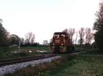 D23 der Bentheimer Eisenbahn AG auf die Stichstrecke zwischen Esche und Osterwald am 7-5-2001.