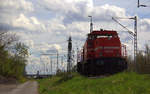 DE94 von Rheincargo steht abgestellt im Güterbahnhof von Nievenheim.