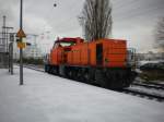 HLB 831 rangiert am 18.12.09 im Bahnhof Butzbach.