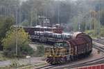 Dortmunder Eisenbahn 811 rangierte am 11.10.14 an den Bochumer Stahlwerken.